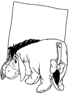 A coloring page of winnie the pooh - eyore
